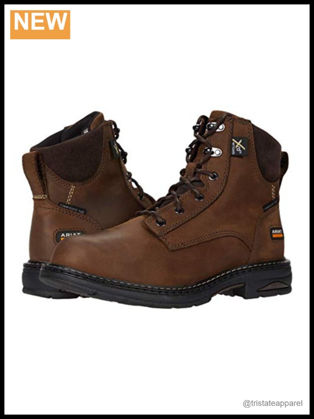 Women's 6" Lace-Up Composite Toe Work Boots Full-Grain Leather Water Resistant